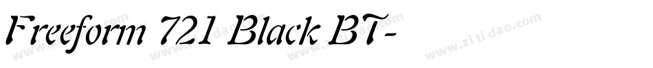 Freeform 721 Black BT字体转换